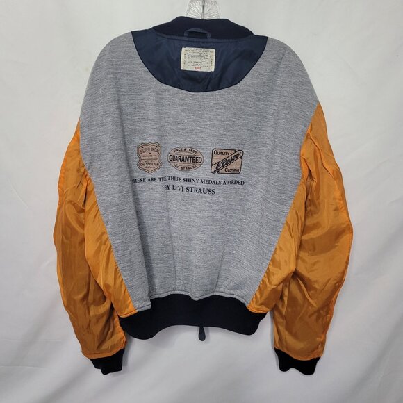 Vintage 1980s Levi Strauss Elesco MA1 Flyers Men's Baseball Bomber Jacket Size L - Picture 5 of 12